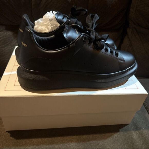 Alexander McQueen Larry Sneakers Black 553761 US Men's 12 w/ Box - Picture 4 of 9